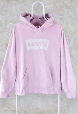 Levis Pink Hoodie Pullover Heavyweight Womens Large