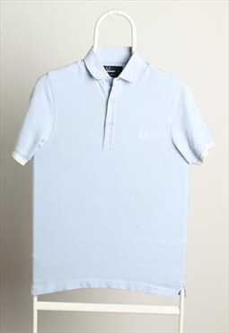 Vintage Fred Perry Logo Polo Shirt Blue