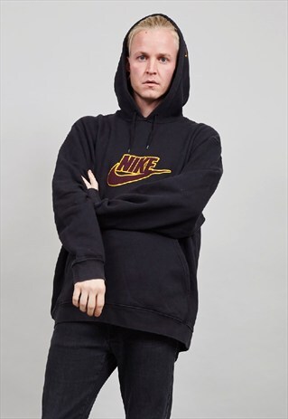 VINTAGE BLACK 90'S NIKE OVERSIZED HOODIE