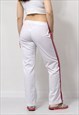 LE COQ SPORTIF Y2K TRACK PANTS IN WHITE JOGGERS LOW WAIST