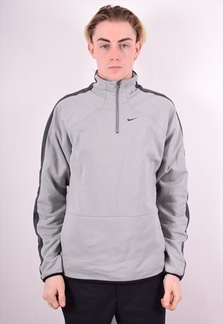 NIKE MENS VINTAGE SWEATSHIRT JUMPER LARGE GREY 90S