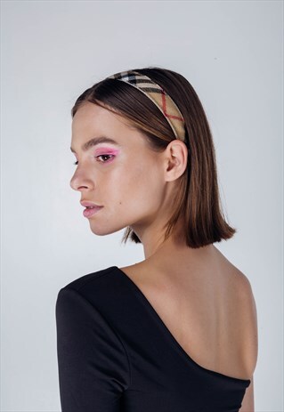UP-CYCLED BURBERRY HEADBAND