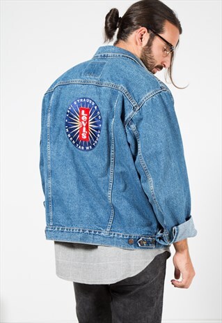 VINTAGE 80S LEVI'S PATCH DENIM TRUCKER / S1560