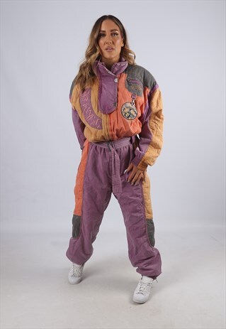 VINTAGE LUHTA FULL SKI SUIT SNOW SPORTS UK 14 L (HX5G)