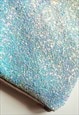 LAGOON BLUE GLITTER MAKEUP BAG