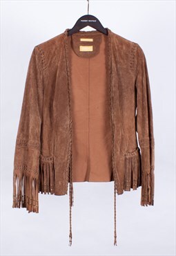 Vintage BiBA Western Suede Tassel Jacket