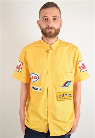 VINTAGE RACE SHIRT MADE IN ITALY 90'S SIZE L (2275)