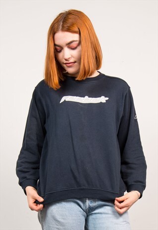VINTAGE 90'S REEBOK NAVY SWEATSHIRT JUMPER