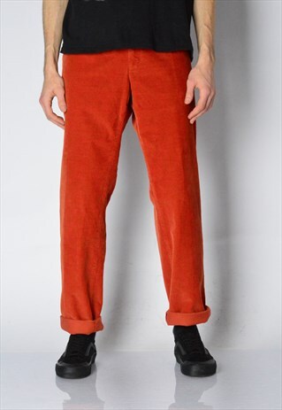 Y2K ORANGE RALPH LAUREN CORDUROY PANTS