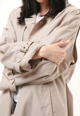 90S VINTAGE MAXI LONG LENGTH TRENCH COAT 658
