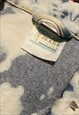 THE CLASH - REWORKED STUDDED ACID WASH DENIM JACKET SIZE S/M