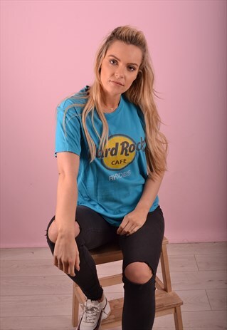 BLUE HARD ROCK CAF_ T-SHIRT GBT4380
