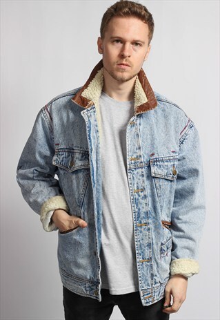VINTAGE DENIM SHERPA JACKET