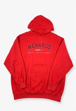 Vintage menards graphic hoodie red xl BV14675