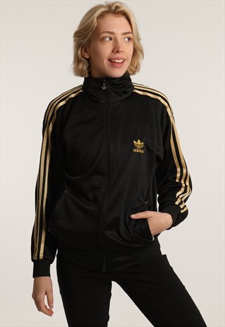 90S ADIDAS EMBROIDERED LOGO ZIPPED SWEATSHIRT