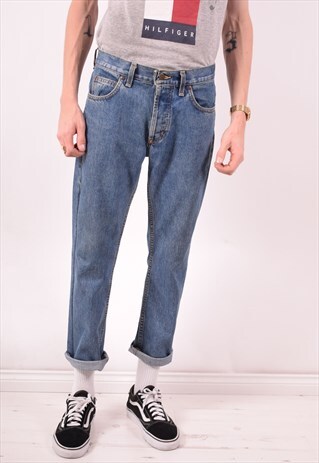 LEE MENS VINTAGE JEANS W31 L27 BLUE 90S