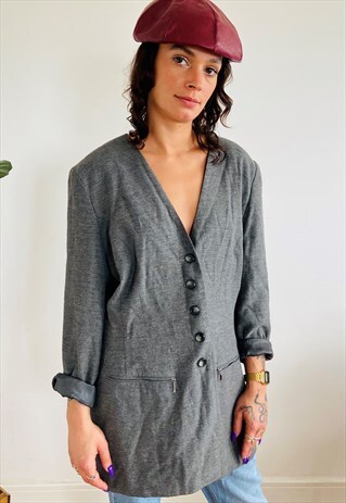 OVERSIZED GREY BLAZER