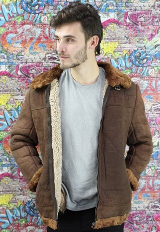 VINTAGE AVIATOR/FLYING JACKET. SHEARLING SHEEP SKIN. UNISEX.