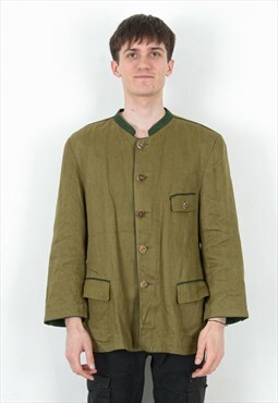 COUNTRY CLASSICS Vintage S Men's Trachten Linen Jacket Coat