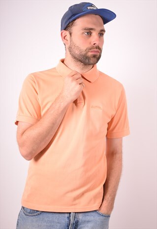 LEVI'S MENS VINTAGE POLO SHIRT MEDIUM ORANGE 90S