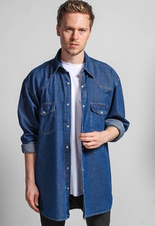 VINTAGE OVERSIZED DENIM SHIRT