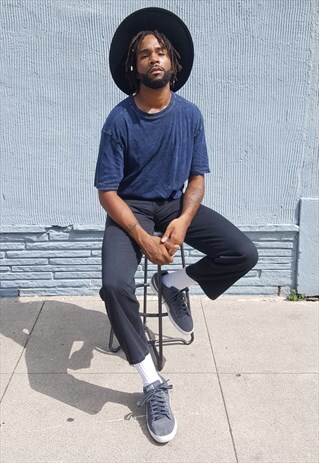 BEN DAVIS 90S SKATER CROPPED STRAIGHT FADED BLACK CHINOS 30