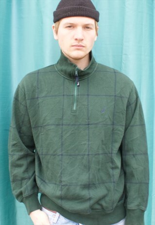 VINTAGE NAUTICA RARE CHECKED FLEECE