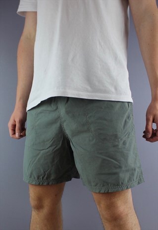 VINTAGE REEBOK CARGO WORKWEAR SHORTS IN GREY WITH POCKETS AN