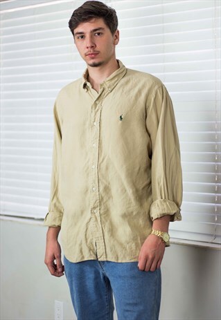 VINTAGE POLO RALPH LAUREN SHIRT LOGO 90S XL 10.2