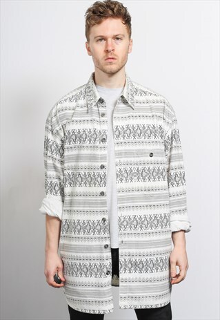 VINTAGE AZTEC PATTERNED SHIRT