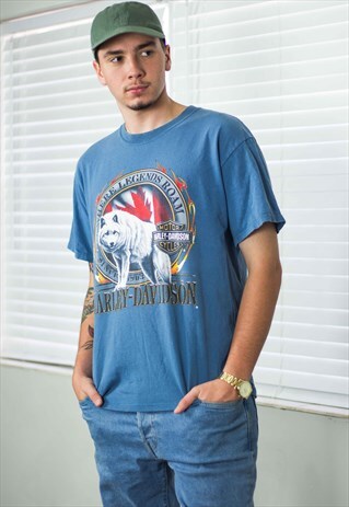 VINTAGE HARLEY DAVIDSON T-SHIRT LOGO L 8