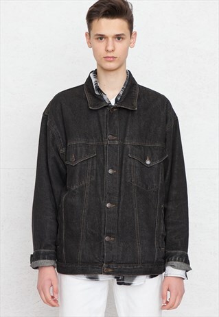 VINTAGE BLACK NEVADA-STAR DENIM JACKET