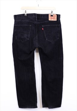 Vintage Levi's 505 Jeans Black Straight Fit Denim Retro