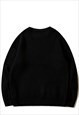NEUTRAL COLOR EVERYDAY SOLID SWEATER KNITWEAR JUMPER BLACK