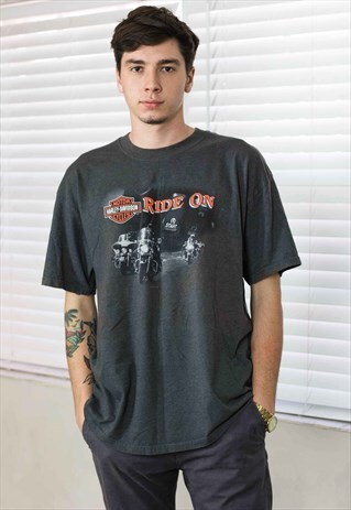 VINTAGE HARLEY-DAVIDSON T-SHIRT LOGO 90S XL 9.5