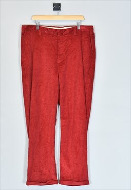 Vintage Corduroy Trousers Red XXLarge