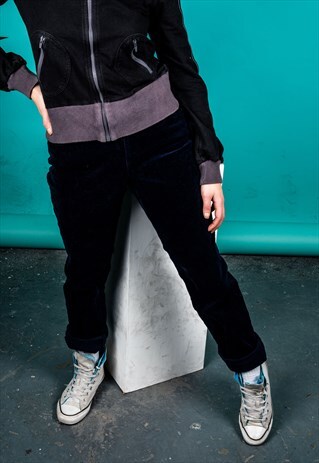 VINTAGE MOM JEANS IN BLUE CORDUROY