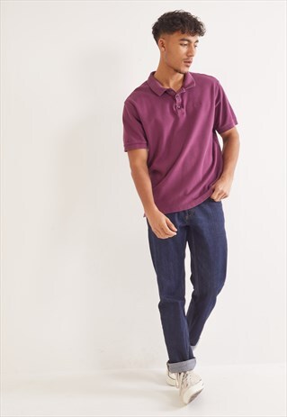 VINTAGE PATAGONIA SHORT SLEEVE POLO TOP MAROON