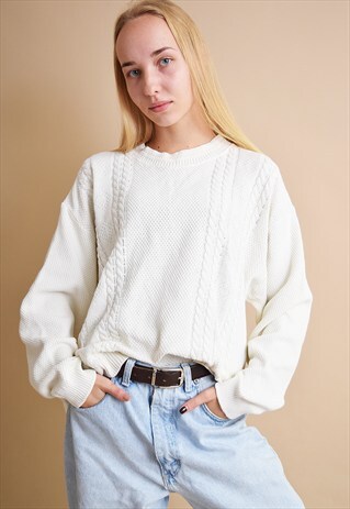 90'S RETRO MINIMALIST OVERSIZED SLOUCHY NEUTRAL JUMPER TOP