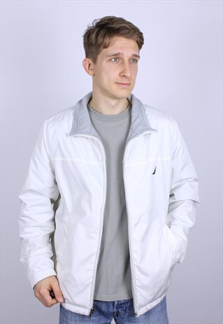 VINTAGE NAUTICA REVERSIBLE FLEECE JACKET