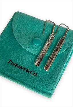 Tiffany & Co earrings 925 silver dangly drop bar