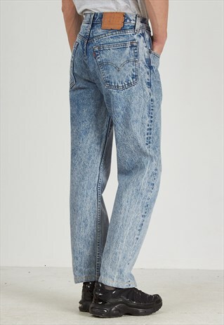 VINTAGE BLUE LEVI'S 503 FIT ACID WASHED DENIM JEANS
