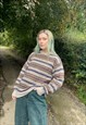 VINTAGE PATTERNED CHUNKY KNITTED OVERSIZED WOOL JUMPER