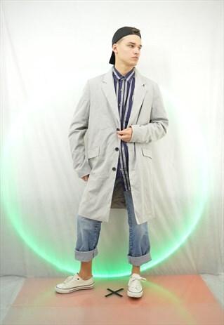 VINTAGE GREY TRENCH COAT