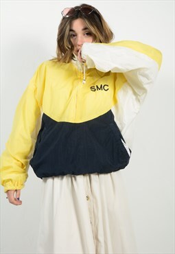 Vintage 90s Shell Jacket Festival Yellow Size L