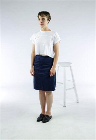 MINI NAVY SKIRT / STRUCTURAL PENCIL SKIRT