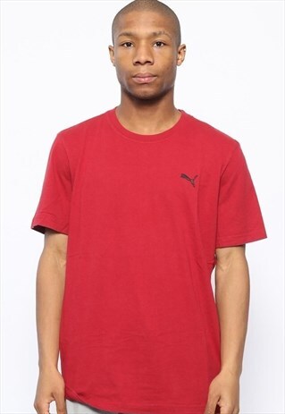 VINTAGE PUMA LOGO T-SHIRT RED