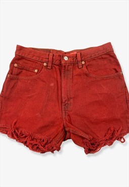 Vintage levi's 505 denim shorts over-dye red w30 BV14437
