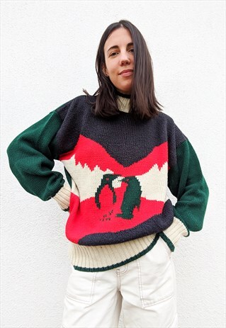 VINTAGE KNIT WINTER HI NECK JUMPER