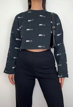 Nike Air Black Cropped Sweatshirt
